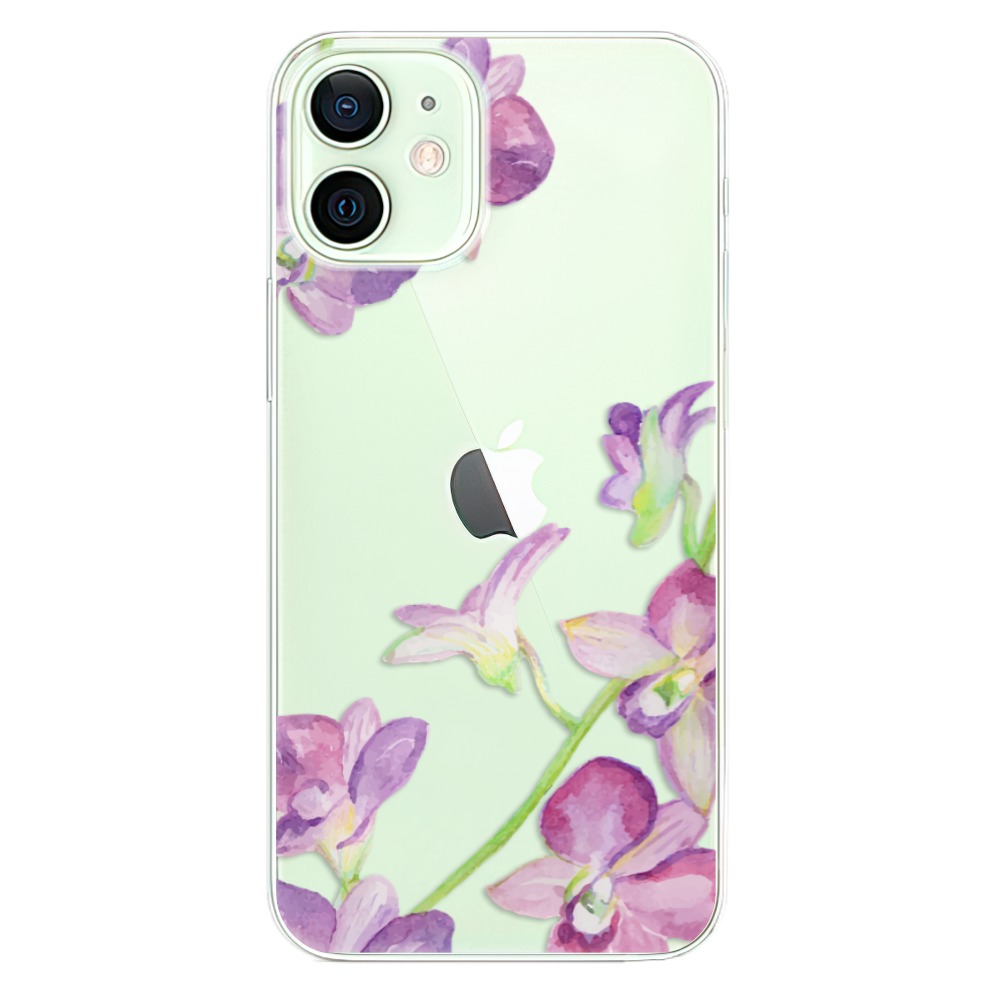 Odolné silikonové pouzdro iSaprio - Purple Orchid na mobil Apple iPhone 12 Mini (Odolný silikonový kryt, obal, pouzdro iSaprio - Purple Orchid na mobilní telefon Apple iPhone 12 Mini)