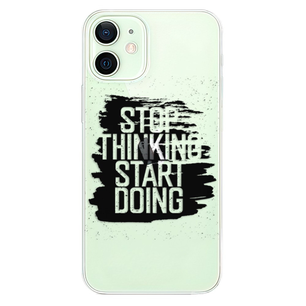 Odolné silikonové pouzdro iSaprio - Start Doing - black - iPhone 12 mini
