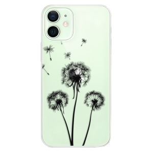 Silikonové pouzdro iSaprio - Apple iPhone 12 Mini - Three Dandelions black