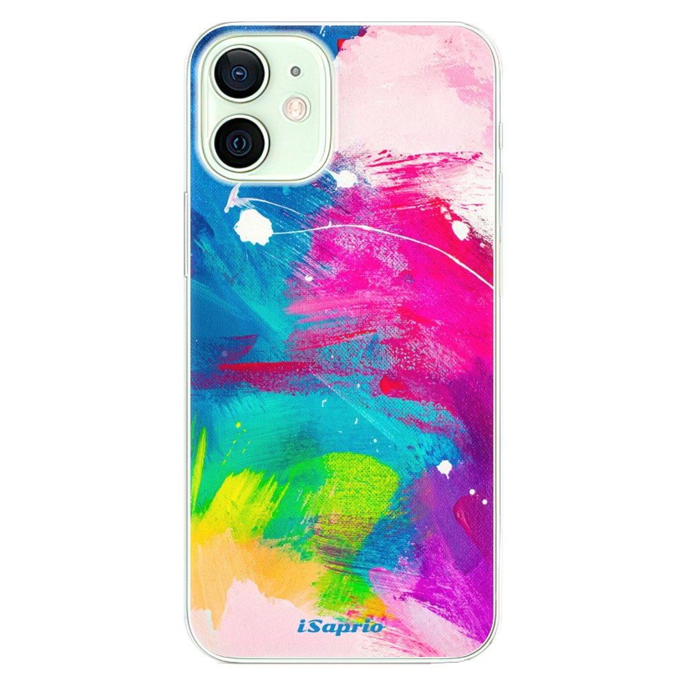 Odolné silikonové pouzdro iSaprio - Abstract Paint 03 - iPhone 12 mini