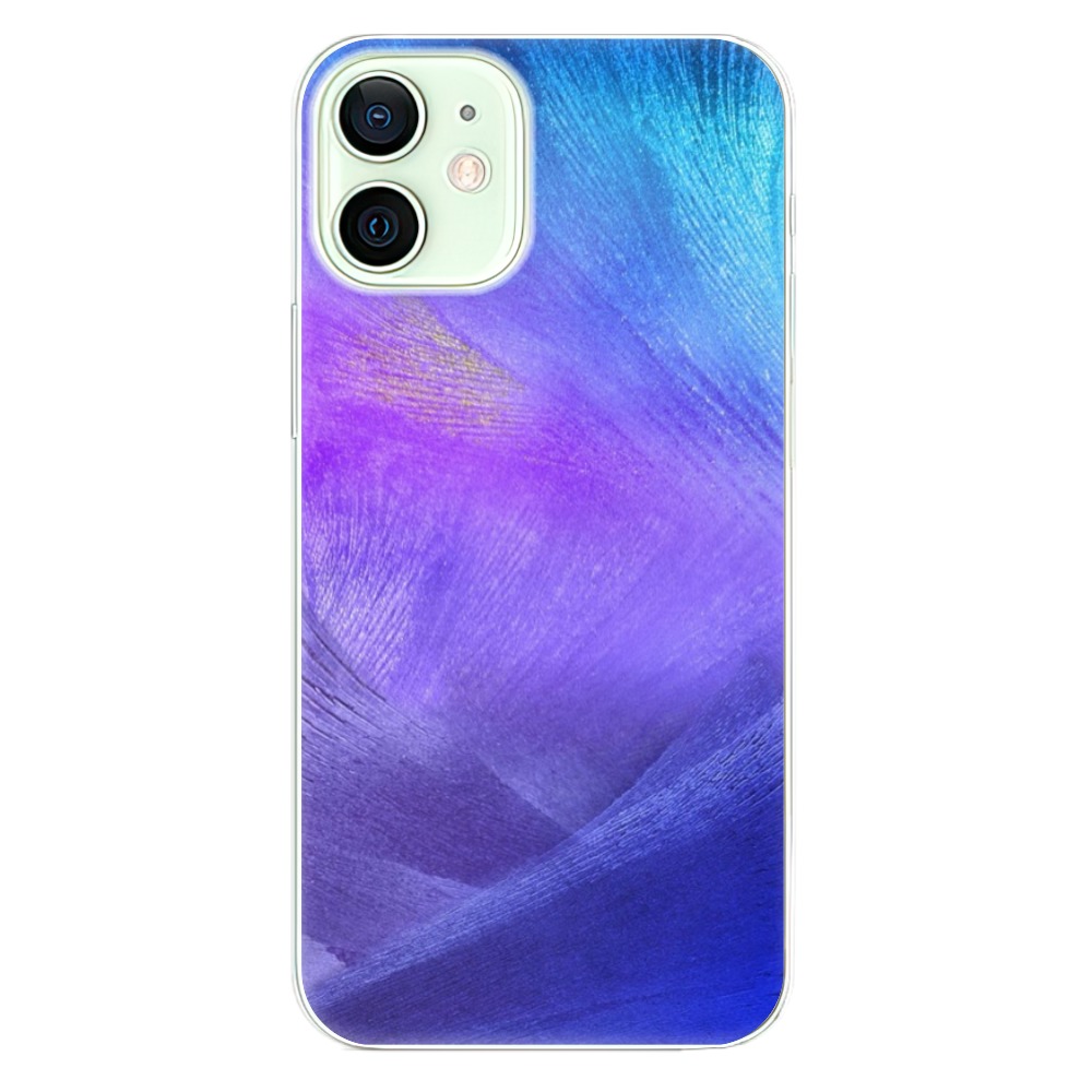 Odolné silikonové pouzdro iSaprio - Purple Feathers - iPhone 12