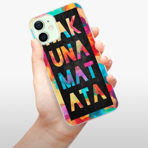 Silikonové pouzdro iSaprio - Apple iPhone 12 - Hakuna Matata 01