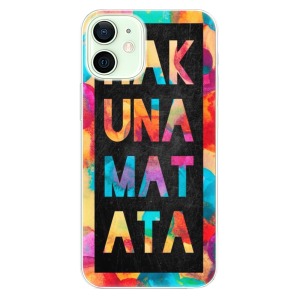 Silikonové pouzdro iSaprio - Apple iPhone 12 - Hakuna Matata 01