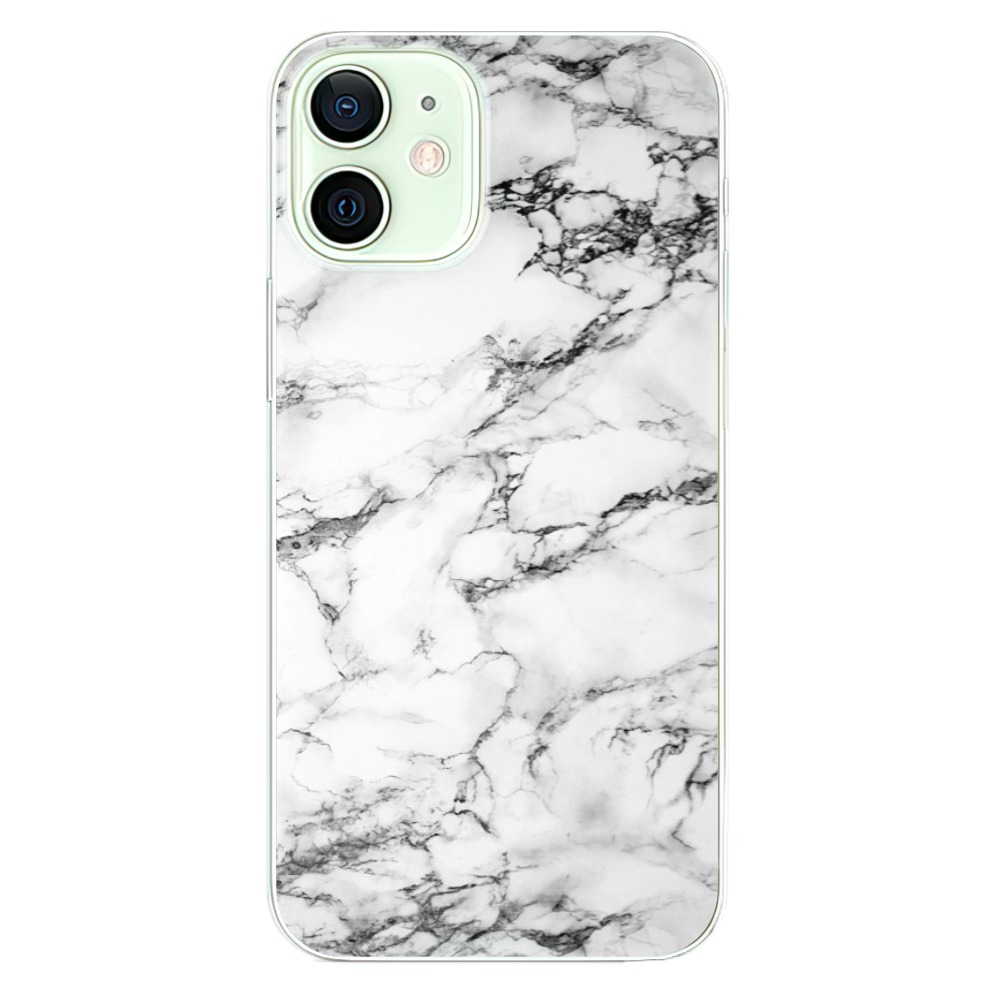 Odolné silikonové pouzdro iSaprio - White Marble 01 na mobil Apple iPhone 12 (Odolný silikonový kryt, obal, pouzdro iSaprio - White Marble 01 na mobilní telefon Apple iPhone 12)
