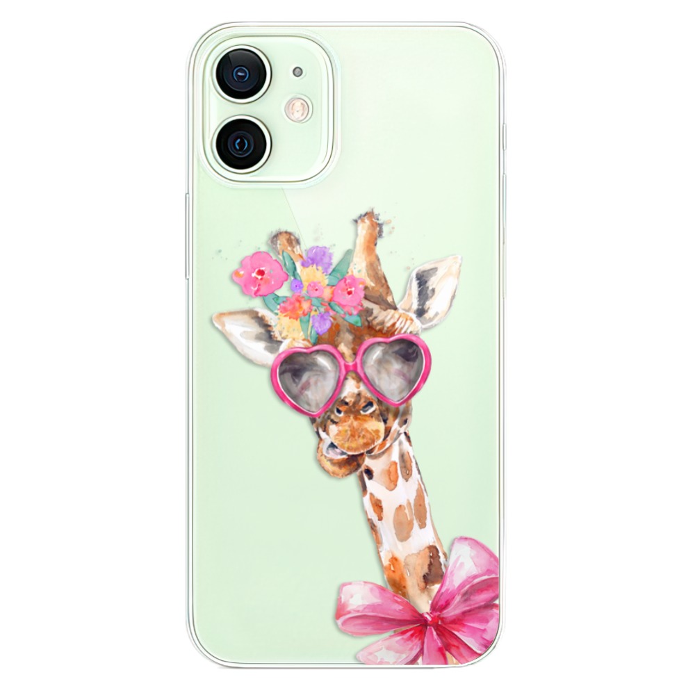 Odolné silikonové pouzdro iSaprio - Lady Giraffe na mobil Apple iPhone 12 (Odolný silikonový kryt, obal, pouzdro iSaprio - Lady Giraffe na mobilní telefon Apple iPhone 12)