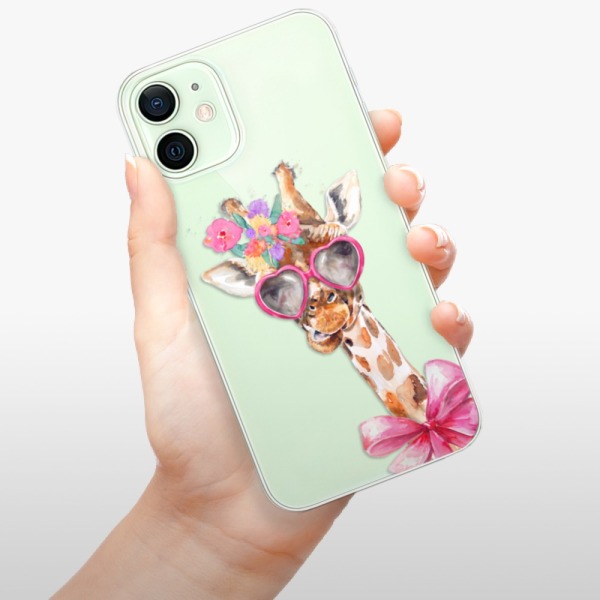 Silikonové pouzdro iSaprio - Apple iPhone 12 - Lady Giraffe