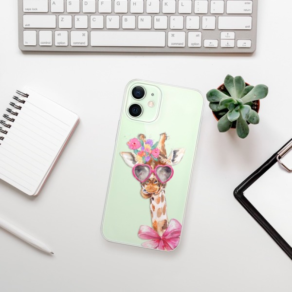Silikonové pouzdro iSaprio - Apple iPhone 12 - Lady Giraffe