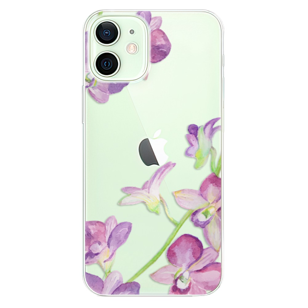 Odolné silikonové pouzdro iSaprio - Purple Orchid na mobil Apple iPhone 12 (Odolný silikonový kryt, obal, pouzdro iSaprio - Purple Orchid na mobilní telefon Apple iPhone 12)