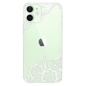 Odolné silikonové pouzdro iSaprio - White Lace 02 na mobil Apple iPhone 12 - 