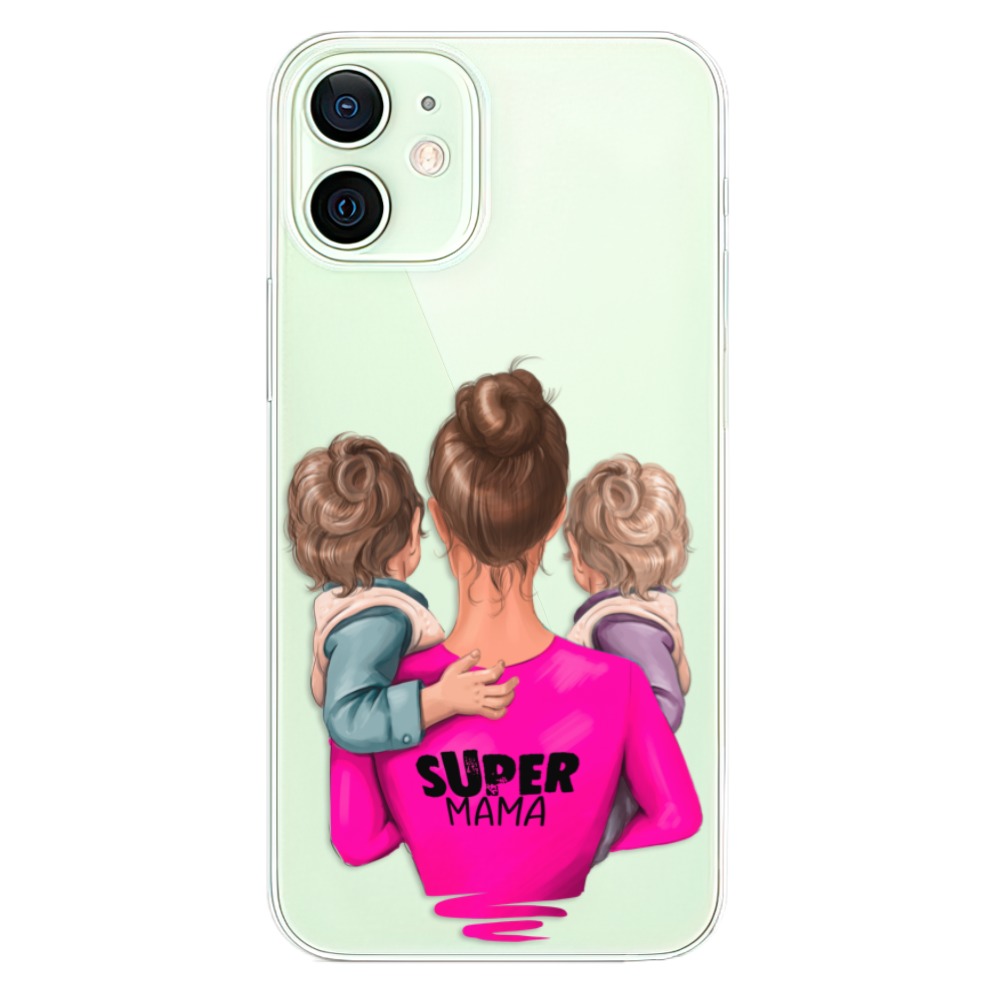 Odolné silikonové pouzdro iSaprio - Super Mama - Two Boys - iPhone 12