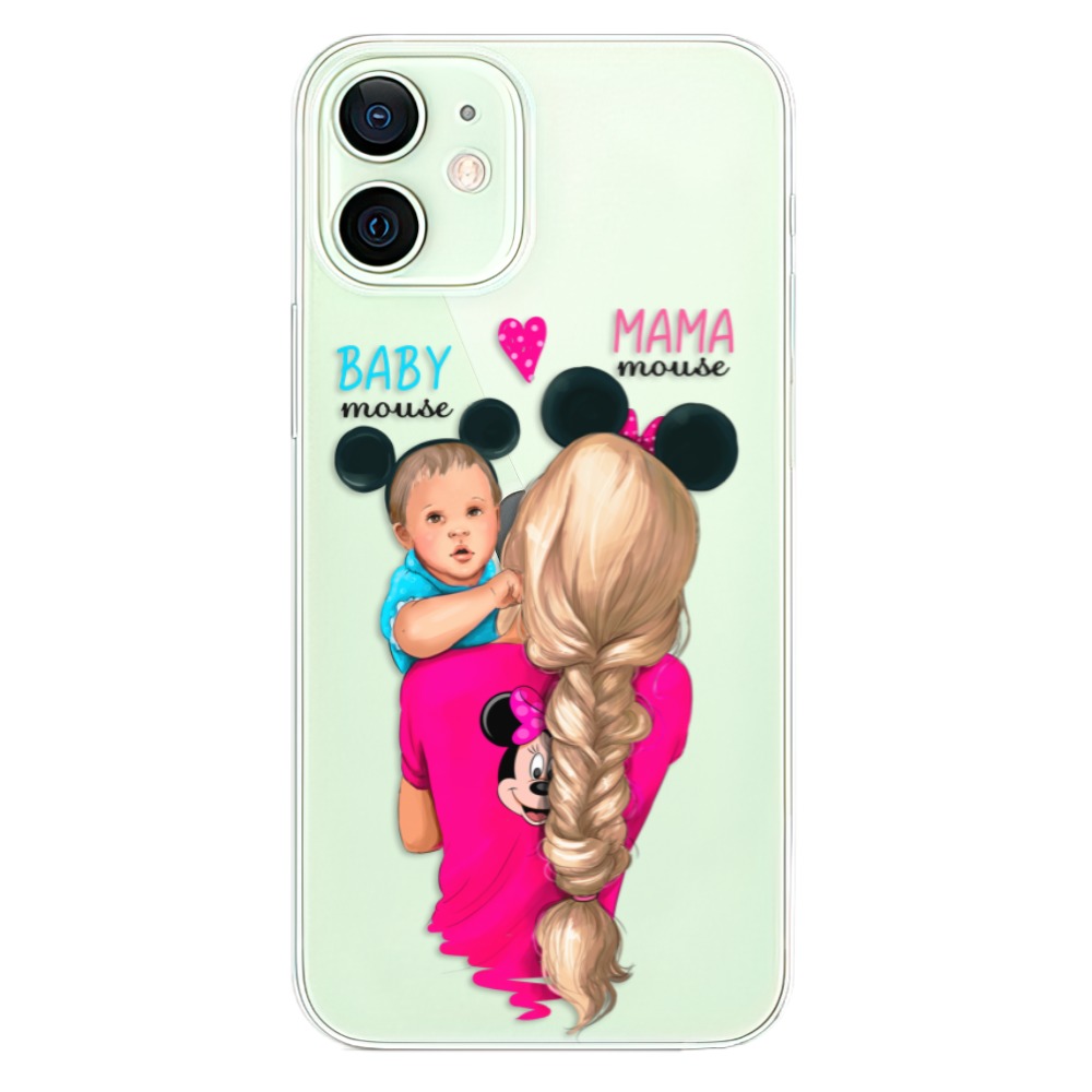 Odolné silikonové pouzdro iSaprio - Mama Mouse Blonde and Boy - iPhone 12