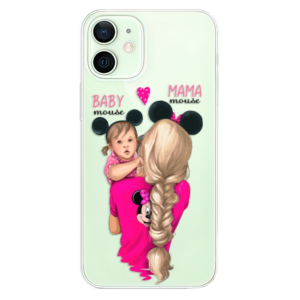 Odolné silikonové pouzdro iSaprio - Mama Mouse Blond and Girl - iPhone 12