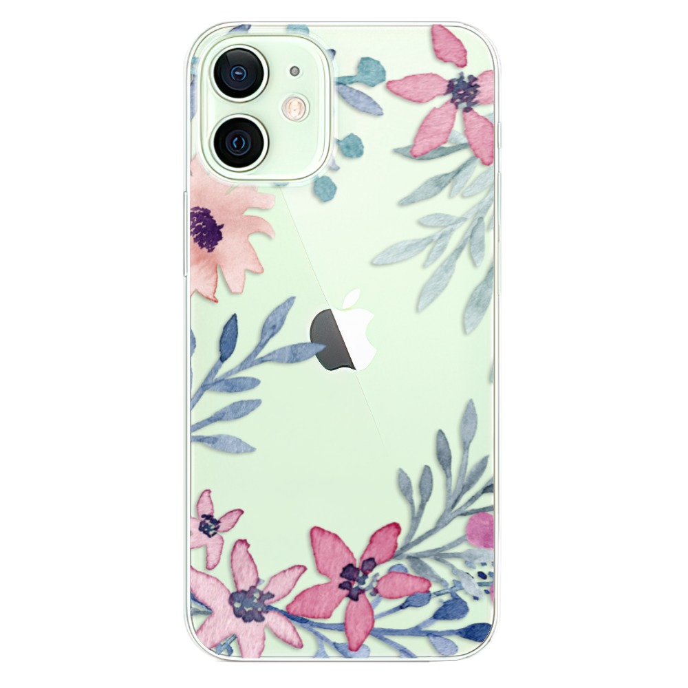 Odolné silikonové pouzdro iSaprio - Leaves and Flowers na mobil Apple iPhone 12 (Odolný silikonový kryt, obal, pouzdro iSaprio - Leaves and Flowers na mobilní telefon Apple iPhone 12)