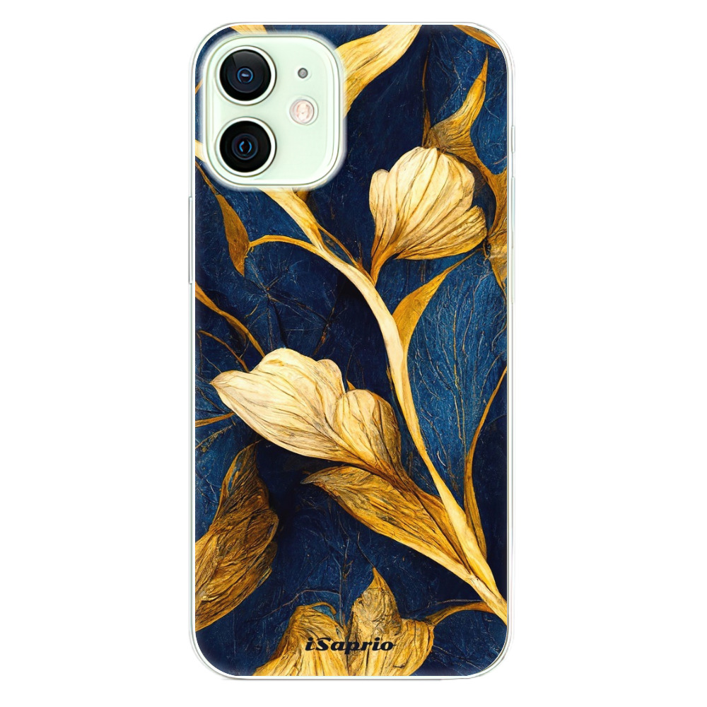 Odolné silikonové pouzdro iSaprio - Gold Leaves - iPhone 12