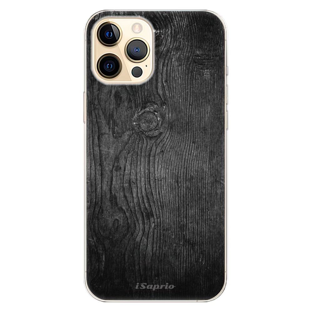 Odolné silikonové pouzdro iSaprio - Black Wood 13 - iPhone 12 Pro