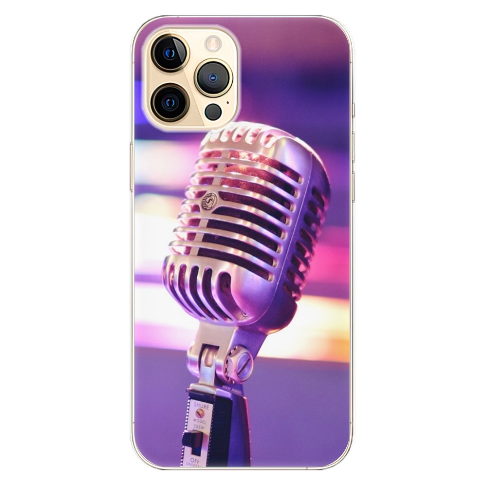 Odolné silikonové pouzdro iSaprio - Vintage Microphone - iPhone 12 Pro