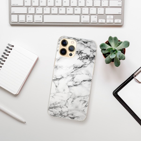 Silikonové pouzdro iSaprio - Apple iPhone 12 Pro - White Marble 01
