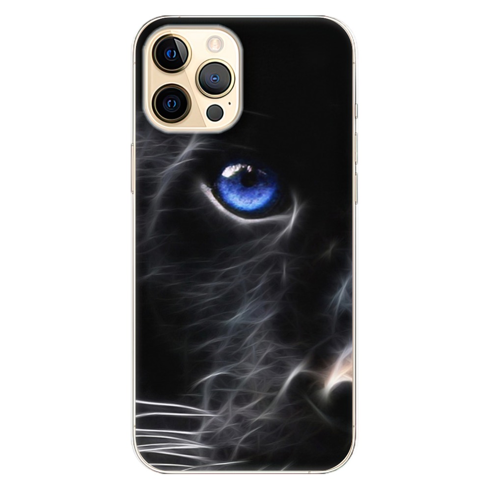 Odolné silikonové pouzdro iSaprio - Black Puma na mobil Apple iPhone 12 Pro (Odolný silikonový kryt, obal, pouzdro iSaprio - Black Puma na mobilní telefon Apple iPhone 12 Pro)