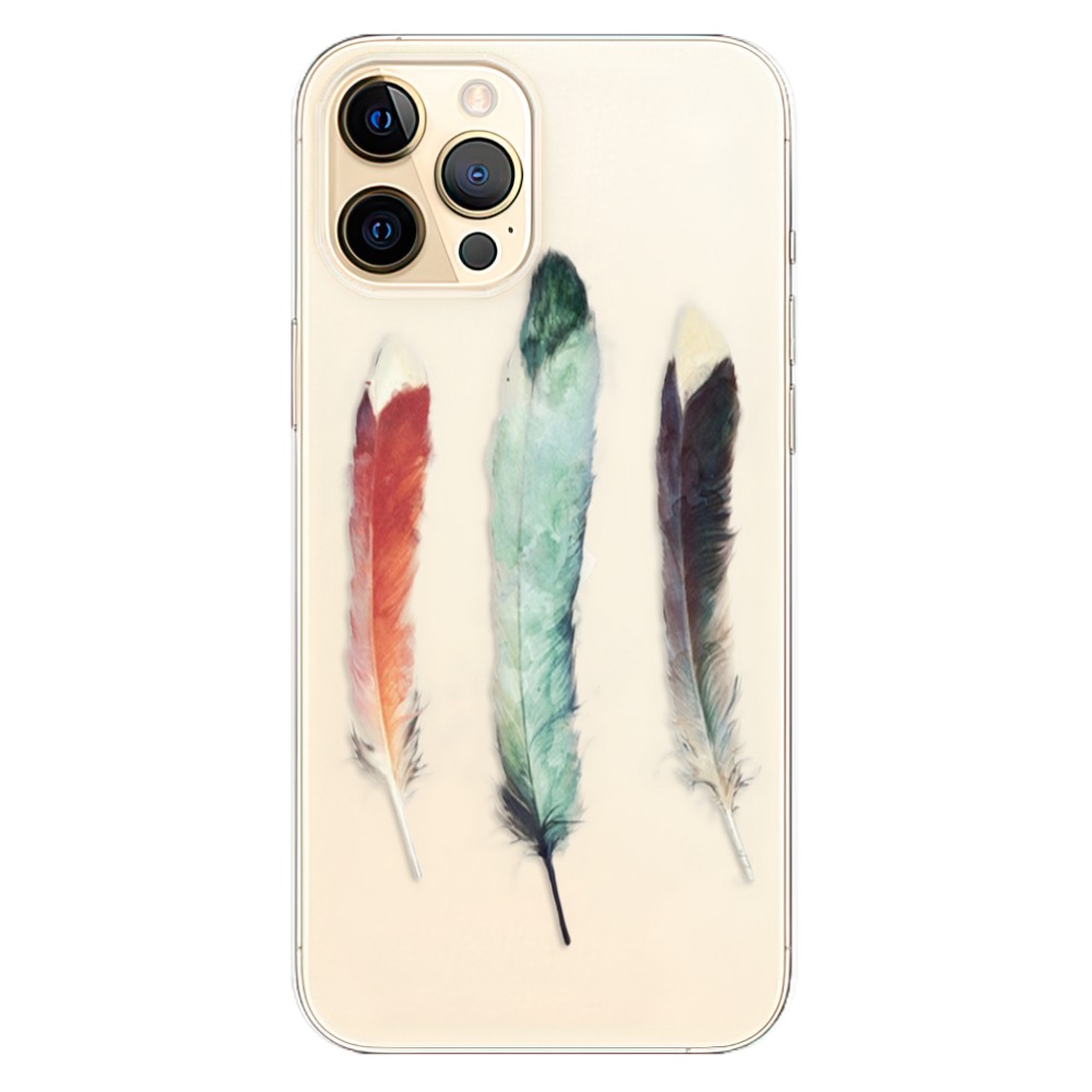 Odolné silikonové pouzdro iSaprio - Three Feathers - iPhone 12 Pro