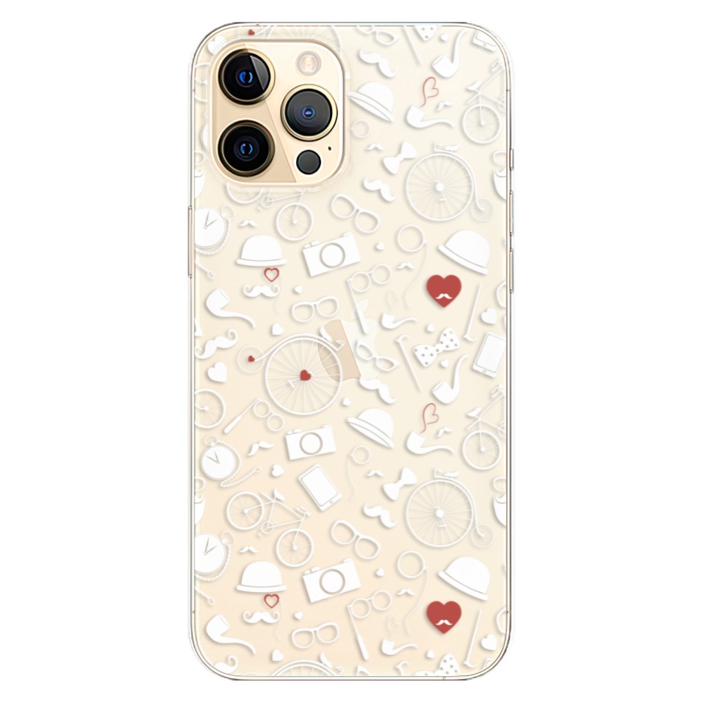 Odolné silikonové pouzdro iSaprio - Vintage Pattern 01 - white - iPhone 12 Pro
