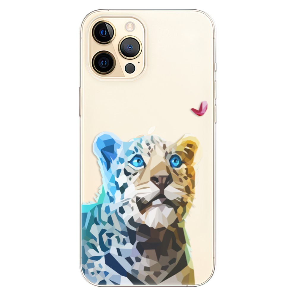 Odolné silikonové pouzdro iSaprio - Leopard With Butterfly - iPhone 12 Pro Max
