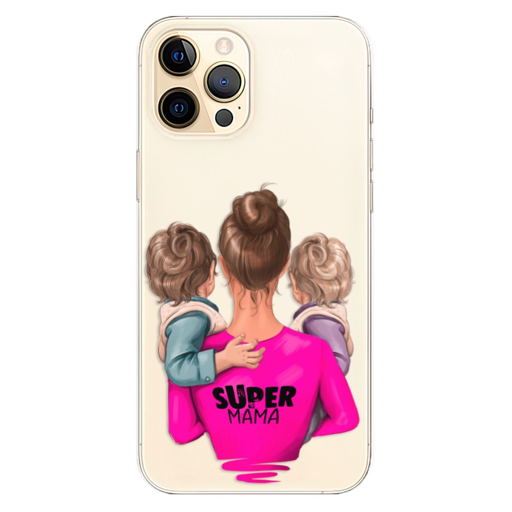 Odolné silikonové pouzdro iSaprio - Super Mama - Two Boys - iPhone 12 Pro Max
