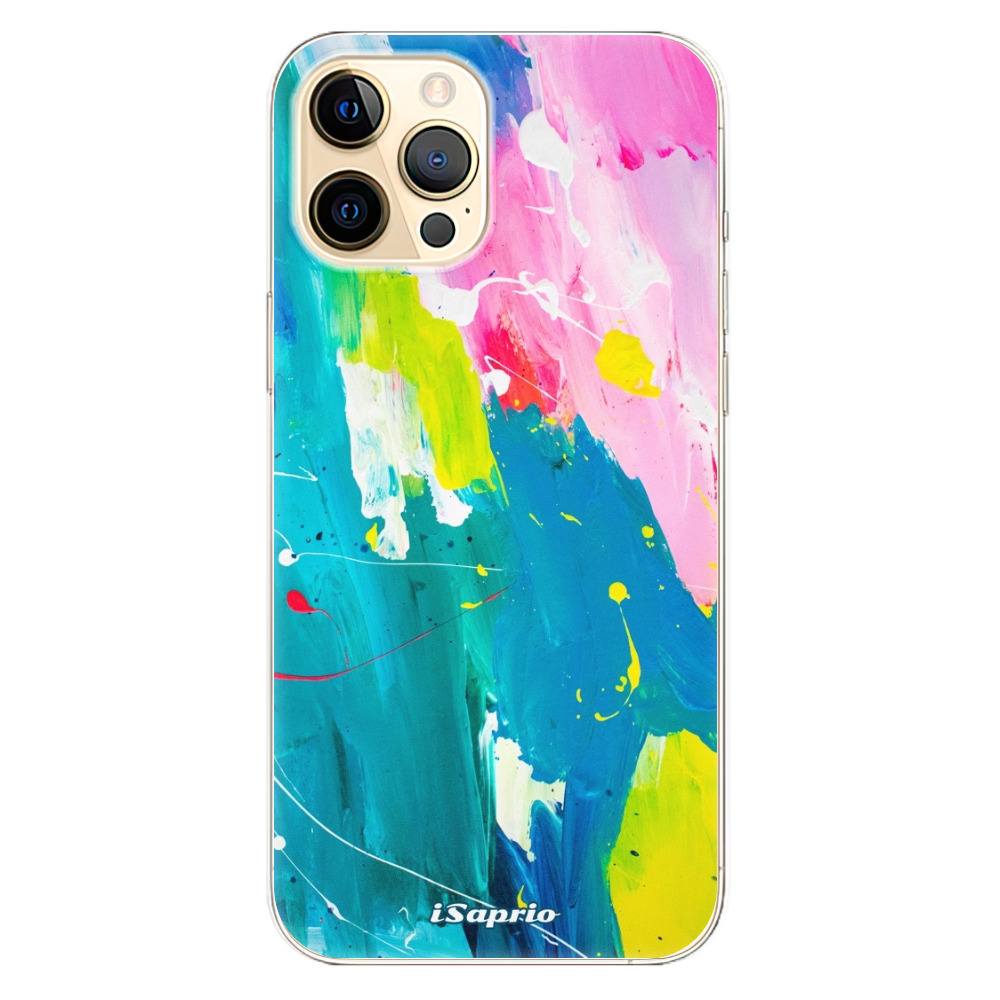 Odolné silikonové pouzdro iSaprio - Abstract Paint 04 - iPhone 12 Pro Max
