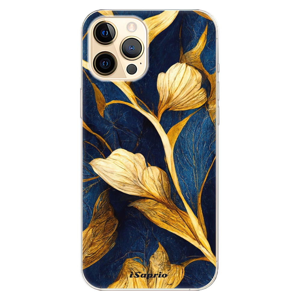 Odolné silikonové pouzdro iSaprio - Gold Leaves - iPhone 12 Pro Max