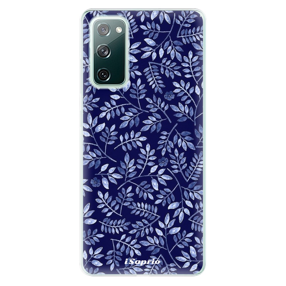 Odolné silikonové pouzdro iSaprio - Blue Leaves 05 na mobil Samsung Galaxy S20 FE / Samsung Galaxy S20 FE 5G (Odolný silikonový kryt, obal, pouzdro iSaprio - Blue Leaves 05 na mobilní telefon Samsung Galaxy S20 FE / Samsung Galaxy S20 FE 5G)