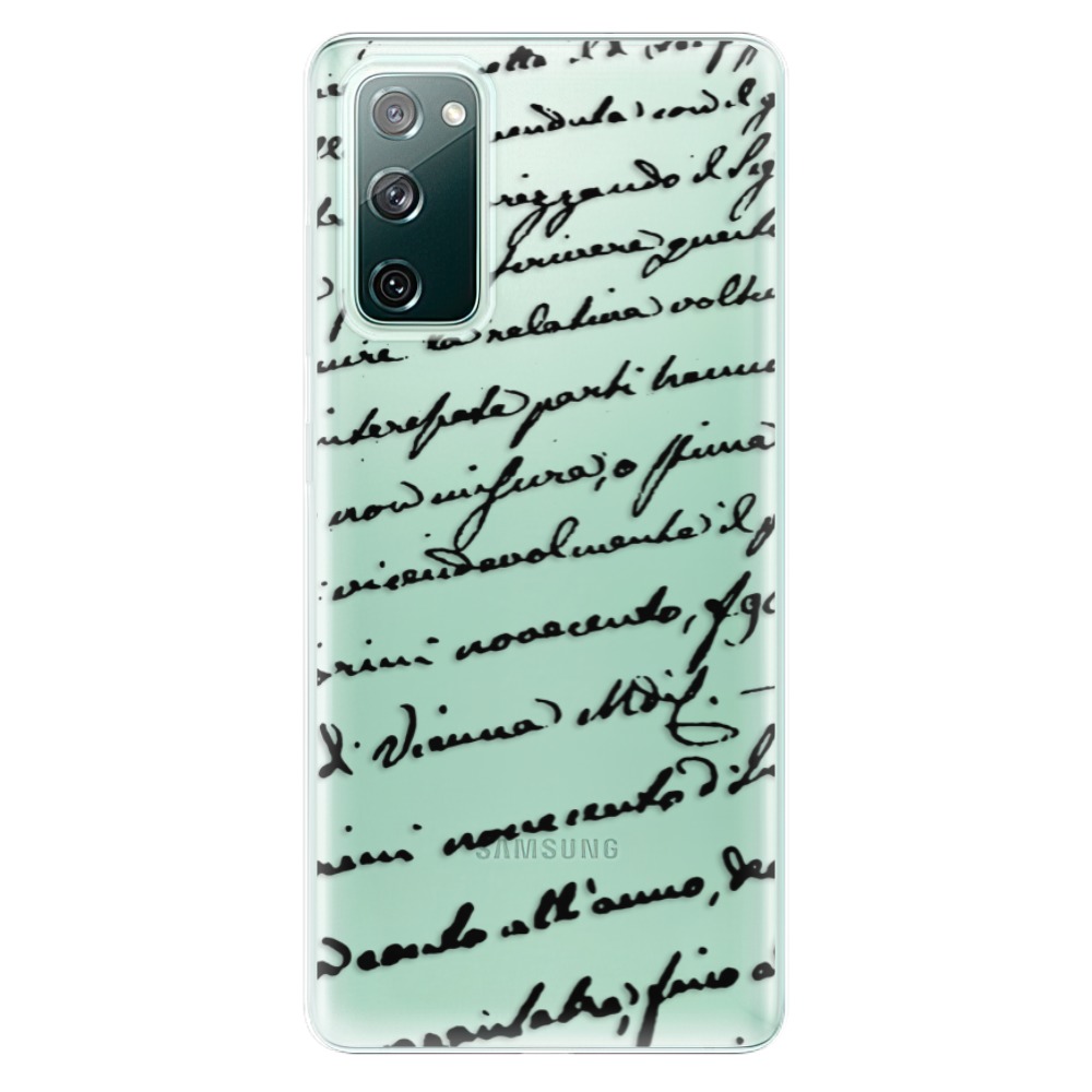 Odolné silikonové pouzdro iSaprio - Handwriting 01 - black - Samsung Galaxy S20 FE