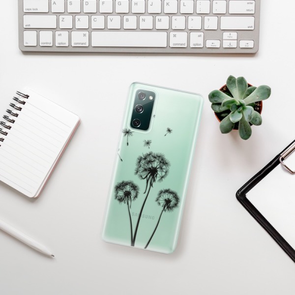 Silikonové pouzdro iSaprio - Samsung Galaxy S20 FE / Samsung Galaxy S20 FE 5G - Three Dandelions black