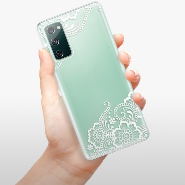Silikonové pouzdro iSaprio - Samsung Galaxy S20 FE / Samsung Galaxy S20 FE 5G - White Lace 02