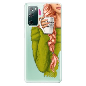 Odolné silikonové pouzdro iSaprio - My Coffe and Redhead Girl na mobil Samsung Galaxy S20 FE / Samsung Galaxy S20 FE 5G
