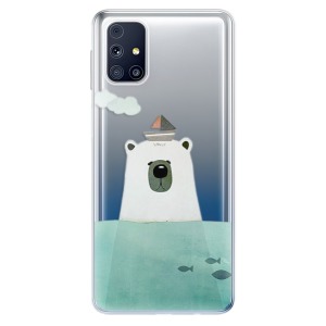 Odolné silikonové pouzdro iSaprio - Bear With Boat na mobil Samsung Galaxy M31s