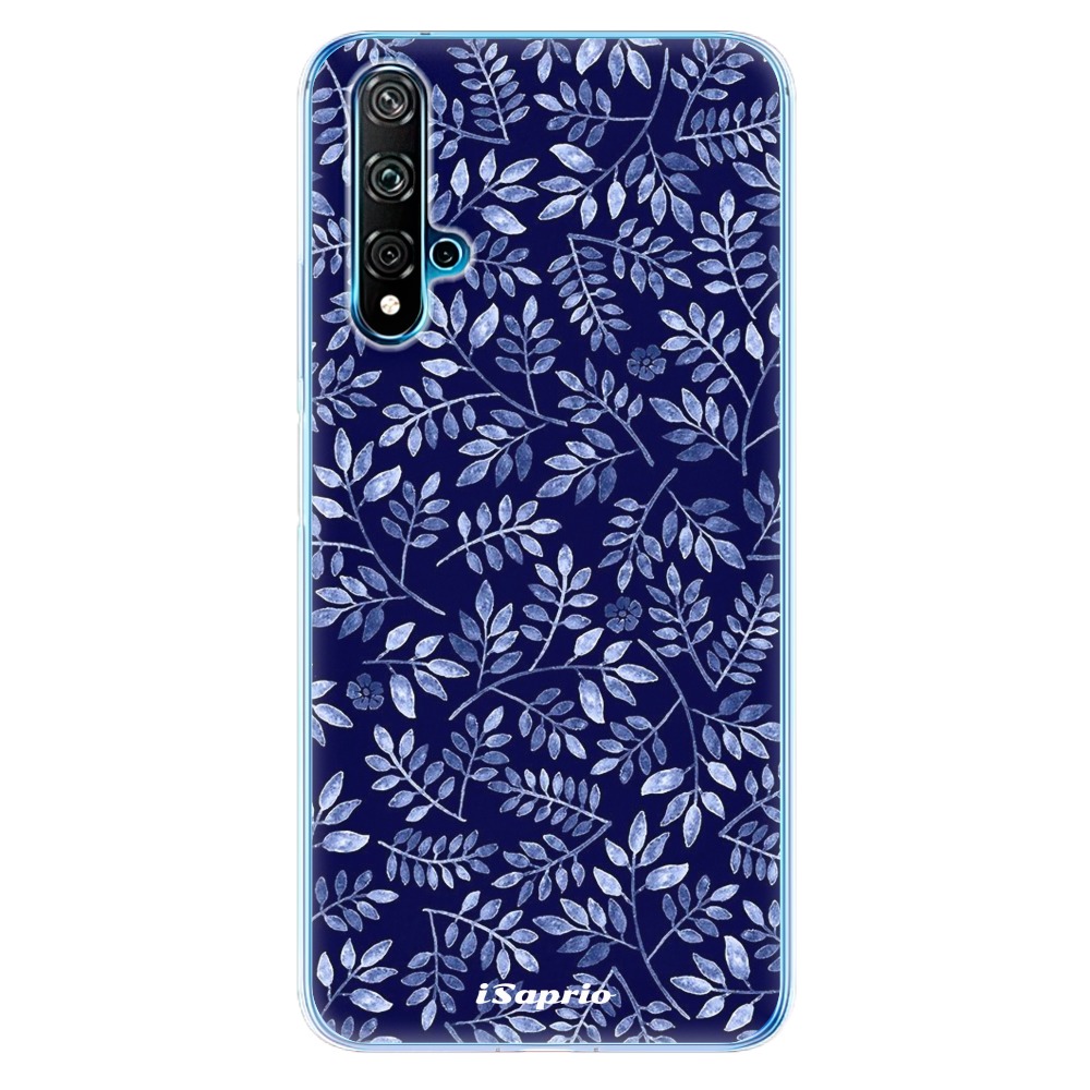 Odolné silikonové pouzdro iSaprio - Blue Leaves 05 - Huawei Nova 5T