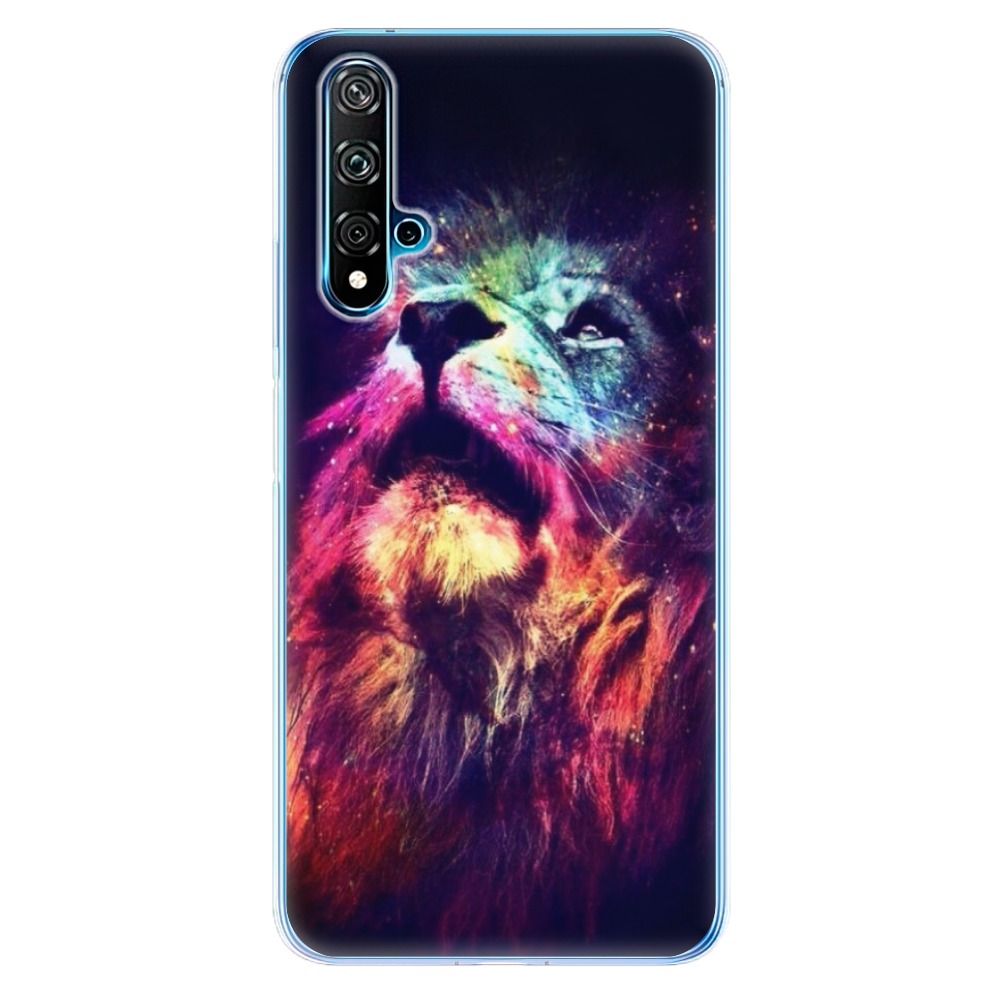 Odolné silikonové pouzdro iSaprio - Lion in Colors na mobil Huawei Nova 5T / Honor 20 (Odolný silikonový kryt, obal, pouzdro iSaprio - Lion in Colors na mobilní telefon Huawei Nova 5T / Honor 20)