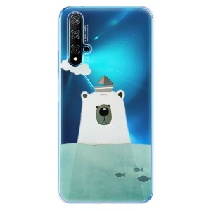 Odolné silikonové pouzdro iSaprio - Bear With Boat na mobil Huawei Nova 5T / Honor 20