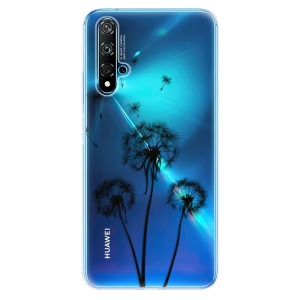 Silikonové pouzdro iSaprio - Huawei Nova 5T / Honor 20 - Three Dandelions black