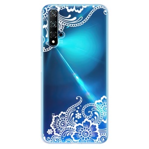 Silikonové pouzdro iSaprio - Huawei Nova 5T / Honor 20 - White Lace 02