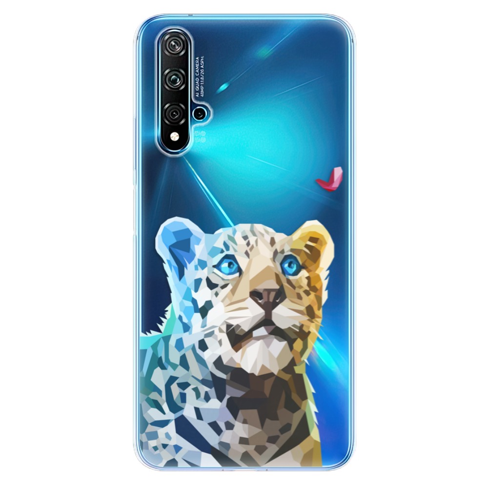 Odolné silikonové pouzdro iSaprio - Leopard With Butterfly - Huawei Nova 5T