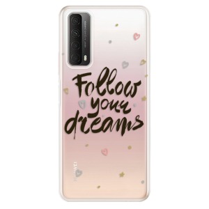 Odolné silikonové pouzdro iSaprio - Follow Your Dreams - black na mobil Huawei P Smart 2021