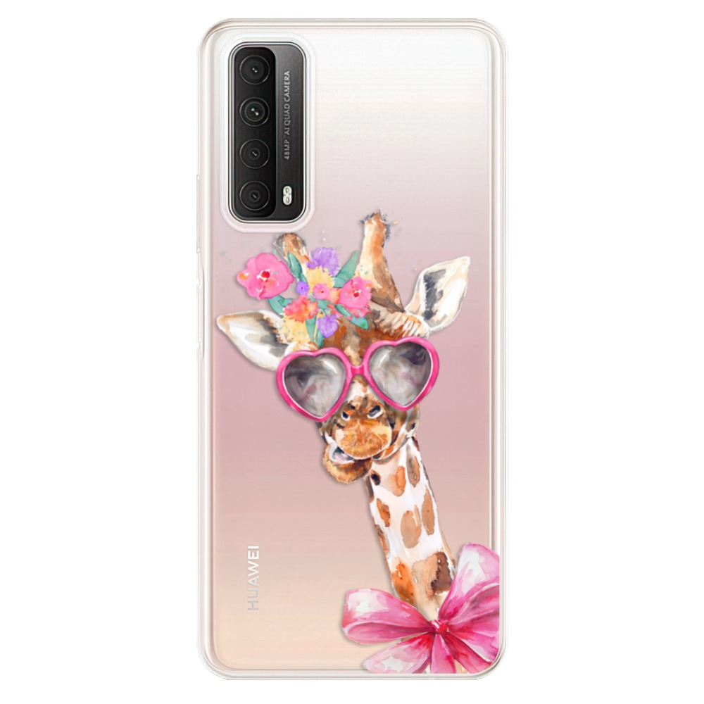 Odolné silikonové pouzdro iSaprio - Lady Giraffe na mobil Huawei P Smart 2021 (Odolný silikonový kryt, obal, pouzdro iSaprio - Lady Giraffe na mobilní telefon Huawei P Smart (2021))