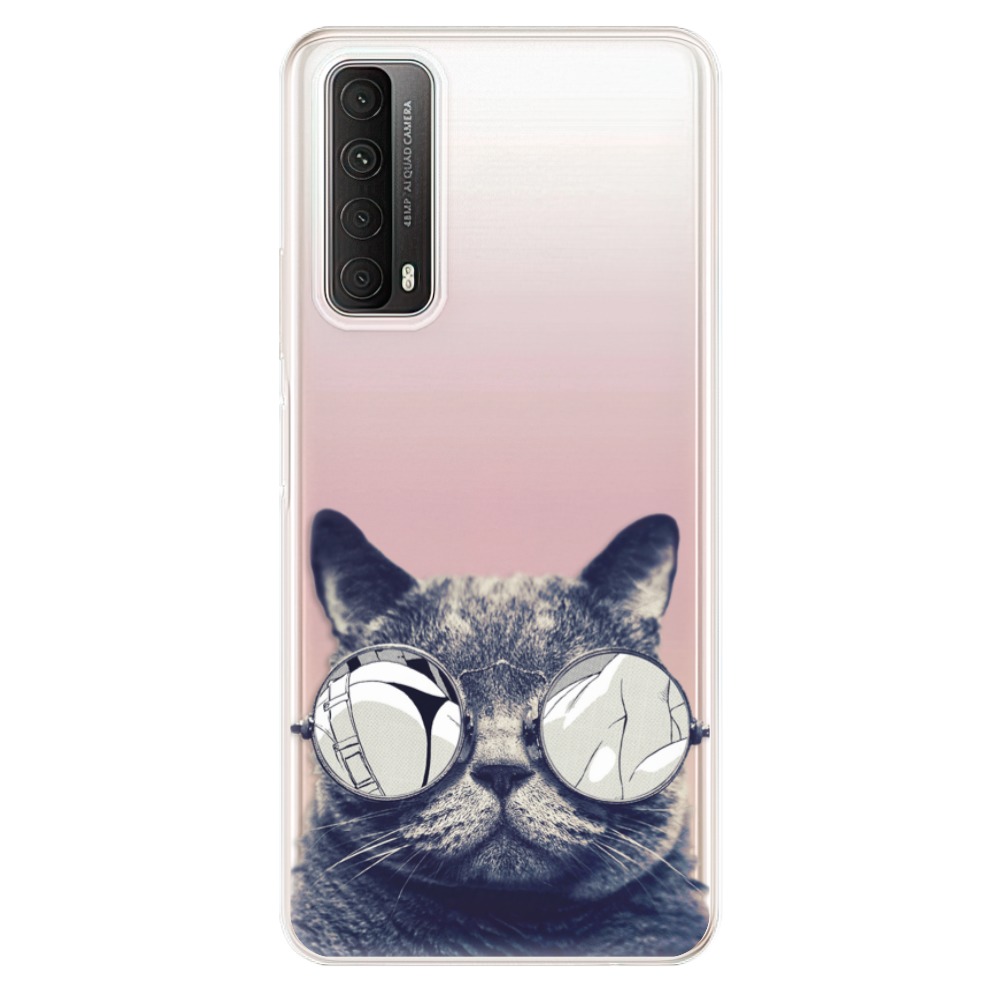 Odolné silikonové pouzdro iSaprio - Crazy Cat 01 na mobil Huawei P Smart 2021 (Odolný silikonový kryt, obal, pouzdro iSaprio - Crazy Cat 01 na mobilní telefon Huawei P Smart (2021))