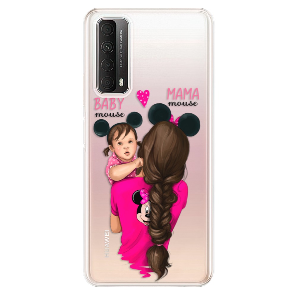 Odolné silikonové pouzdro iSaprio - Mama Mouse Brunette and Girl na mobil Huawei P Smart 2021 (Odolný silikonový kryt, obal, pouzdro iSaprio - Mama Mouse Brunette and Girl na mobilní telefon Huawei P Smart (2021))