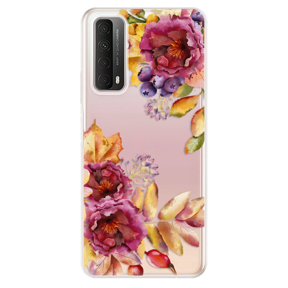 Odolné silikonové pouzdro iSaprio - Fall Flowers na mobil Huawei P Smart 2021 (Odolný silikonový kryt, obal, pouzdro iSaprio - Fall Flowers na mobilní telefon Huawei P Smart (2021))
