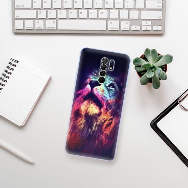Silikonové pouzdro iSaprio - Xiaomi Redmi 9 - Lion in Colors