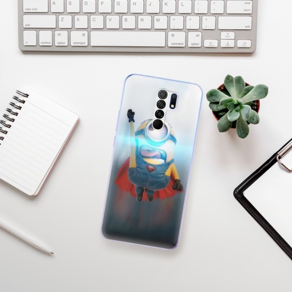 Silikonové pouzdro iSaprio - Xiaomi Redmi 9 - Mimons Superman 02