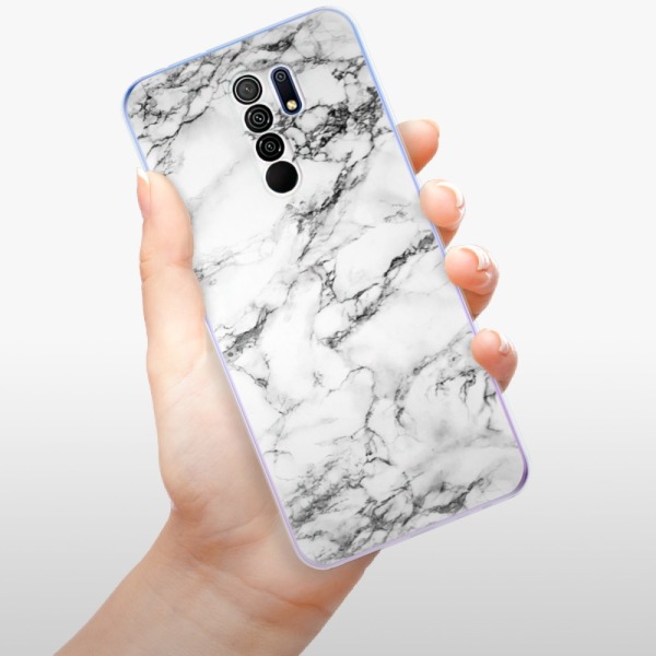 Silikonové pouzdro iSaprio - Xiaomi Redmi 9 - White Marble 01