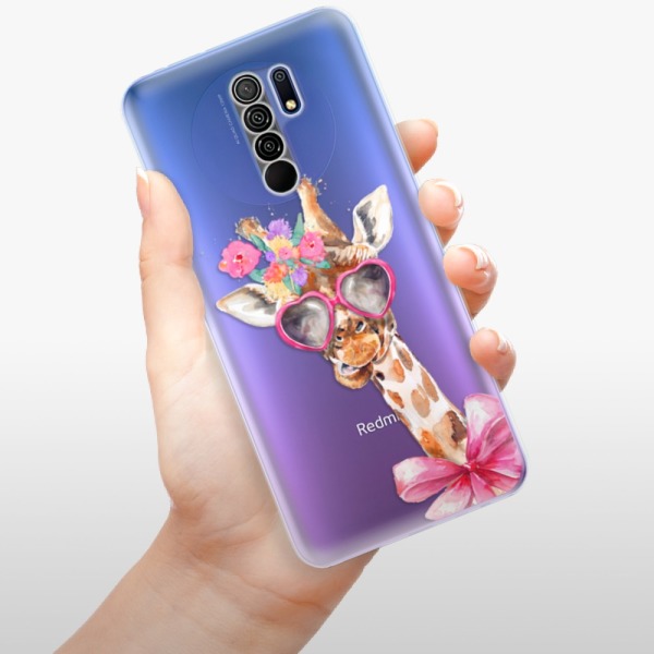 Silikonové pouzdro iSaprio - Xiaomi Redmi 9 - Lady Giraffe