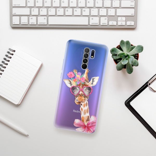 Silikonové pouzdro iSaprio - Xiaomi Redmi 9 - Lady Giraffe